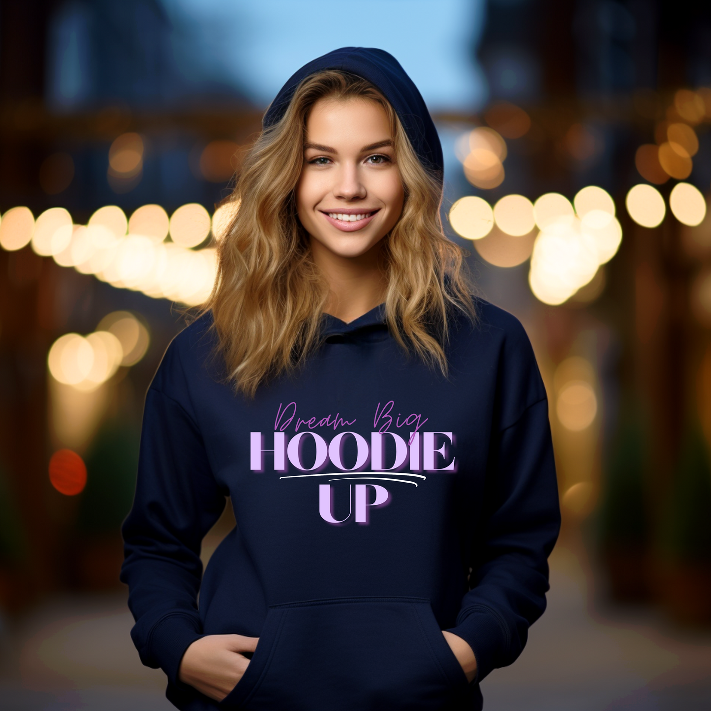 Dream BIG Hoodie Up.