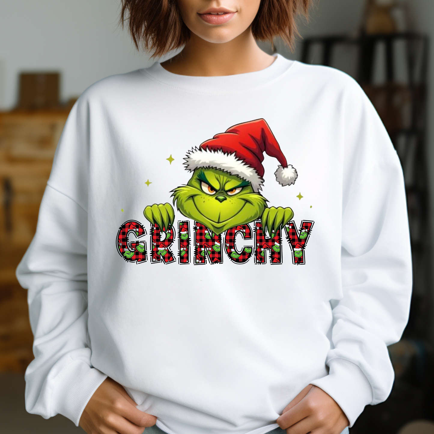Grinchy Long Sleeve Tee – DTF Print
